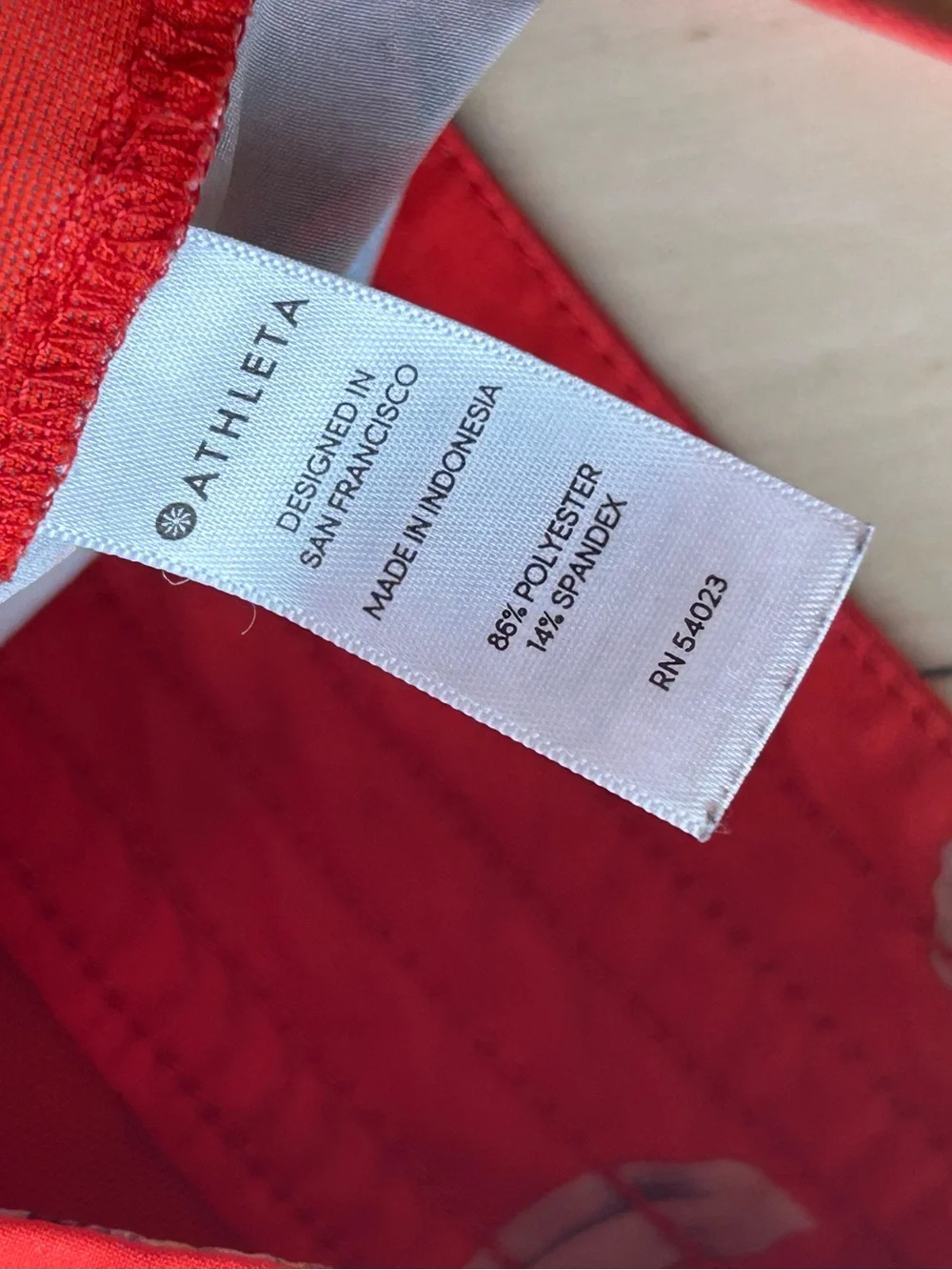 Athleta Women’s Coral Red Tropical Hudson Floral Board Swim Shorts Size 8